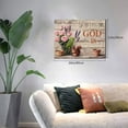 thumbnail image 4 of Christian Calming Wall Art, Relax God Is in Control Motivational Faith Canvas Frame Wall Hanging, Inspirational Religious Quote Farmhouse Style Home Decor Gift, 4 of 8