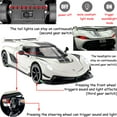 thumbnail image 4 of Coche de juguete Therina Koenigsegg Jesko 1/24 de aleación blanca con sonido, 4 of 6