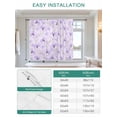 thumbnail image 6 of Purple Flowers Tie Up Curtains for Windows 45 Inch Length Balloon Curtains Kitchen Adjustable Balloon Window Shade Botanical Florals Plants Country Aesthetic Tie Up Bathroom Curtain Window 52"x45", 6 of 6