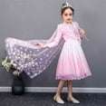 thumbnail image 3 of Elsa Robe pour Filles Enfants à Manches Longues Robe de Fête à Paillettes Halloween Cosplay Costume de Princesse Robe d'Anniversaire Déguisement, 3 of 7