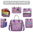 thumbnail image 2 of Pink and Purple Of Leopard Print Womens Lunch Box for Work,Insulated Large Lunch Bag for Tween and Teen,Loncheras Para Mujer,Leakproof Adult Lunch Bag for Work,Beach,Travel,Picnic,Camping, 2 of 7