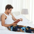 thumbnail image 6 of JUNZAN Men's Pajama Pants Ocean Scene with Noah's Ark Sleepwear Pants PJ Bottoms Drawstring and Pockets, 6 of 6