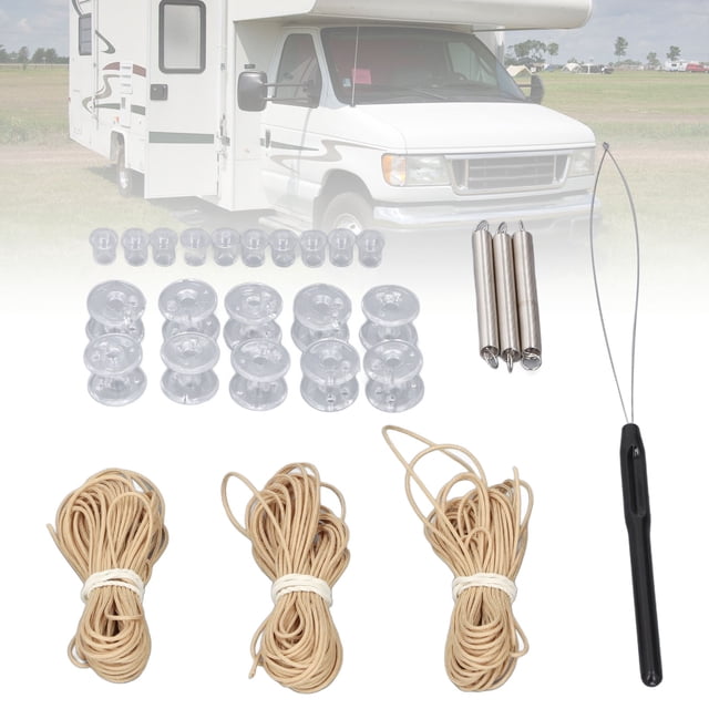 Kit De Restricción De Reparación De Cortinas Plisadas Para Vehículos Recreativos, Kit De Restricción De Cortinas Para Ventanas De Vehículos Recreativos, Cable De Nailon De 6
