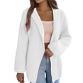 thumbnail image 2 of AUNVITO Women's Soft Acrylic V-Neck Long Sleeve Cardigan Mid-Length Solid Color Sweater Open Front Lightweight Warm Loungewear, 2 of 9