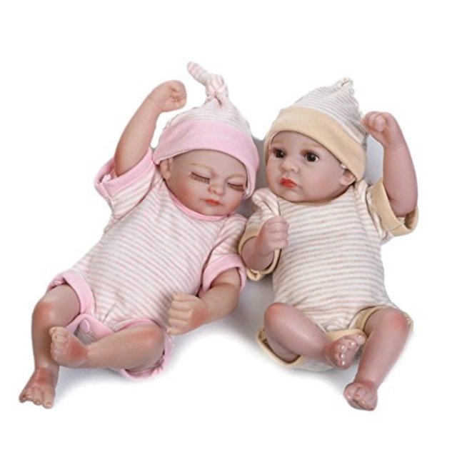 NPK collection Anatomically Correct Boy Girl Baby Doll Twins Full Vinyl