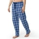 thumbnail image 4 of Pantalón de pijama tejido Fruit of the Loom para dormir, azul marino, a cuadros para hombre, 4 of 5