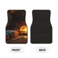 thumbnail image 2 of Zufioo Cozy Tree Hole Cabin Print Car Floor Mats Four-piece Set, Car Interior Accessories - Corrosion-resistant, Non-Slip, Suitable for Cars, Trucks, Vans, 2 of 7