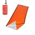 thumbnail image 1 of Portable Thermal Emergency Sleeping Bag with Compression Storage Sack for Camping Exploring, 1 of 8
