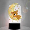 thumbnail image 4 of Cuadros Decorativos DIY diamante pintura LED luz Luna oso bordado noche lámpara costura conjunto Ndcxsfigh  Nuevos Originales, 4 of 8