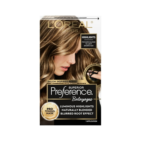 L'Oreal Paris Preference Balayage At-Home Highlighting Kit, Dark Blonde to Light Brown, 1 Kit