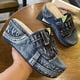 thumbnail image 1 of 2021 nuevos zapatos de mujer tendencia de moda clásico Color sólido Denim punta abierta plataforma de tacón alto cómodo Casual Sandals40 Gao Jinjia LED, 1 of 2