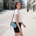 thumbnail image 5 of FORMRS Mini Crossbody Bag for Women Adjustable Shoulder Rope Travel Casual Phone Purse, Blue Watercolor Ocean Waves, 5 of 7
