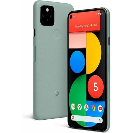 Restored Google Pixel 5 5G, 128GB, Sorta Sage - Unlocked (Refurbished)
