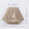 thumbnail image 3 of Simulación de la luz de la cuerda de papel tejido Ratán del techo del techo cubierta de bombilla para la lámpara de mesa cubierta de lámpara colgante para la luz del piso para la sala de estar Hotel, 3 of 9