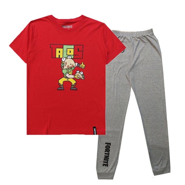 Pijama Movis Talla 18 Manga Corta Estampado Fortnite Rojo