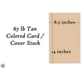 thumbnail image 5 of Bulk of 1000 Sheets, Tan 8.5" x 14" Menu Legal Size Pastel Color Card Stock Paper, 67Lb Vellum Bristol Cardstock | Perfect for School and Craft Projects, 5 of 5