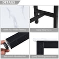 thumbnail image 4 of Giantex  47" Pub Dining Table, Bar Table w/Metal Frame & Faux Marble Top, Multifunctional Desk for Dining Room Living Room, White, 4 of 6