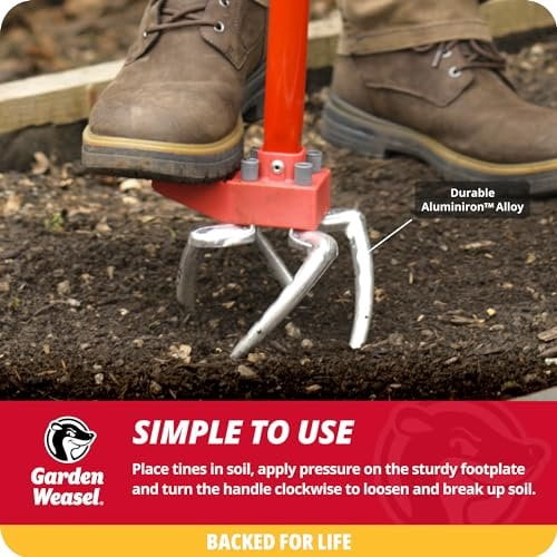 Garden Weasel Claw Pro Hand Tiller - 3-in-1 Cultivator, Aerator, Weeder - Multicolor — Residential Use, Standard Application