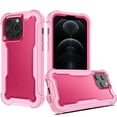thumbnail image 2 of Designed for Apple iPhone 15 Pro Max (6.7") Tough Hybrid Shockproof Hybrid PC + TPU Bumper Frame Rubber Drop Proof 3in1 Armor Full Body Phone Case Cover [Hot Pink], 2 of 11