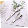 thumbnail image 4 of OUNONA 2Pcs Portable Stainless Steel Spoon for Camping and Travel Silver Foldable Design, 4 of 8