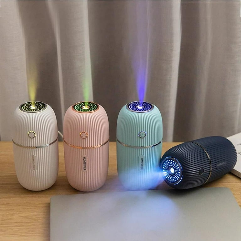Mini Humidifier Bedroom Office Living Room Portable Low Noise Diffuser  Atmosphere Light Mist Sprayer