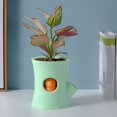 thumbnail image 4 of 2 piezas de macetas de plástico autoabsorbentes con dibujos animados creativos azules, macetas de riego automático perezoso para plantas de jardín de interior, 4 of 5