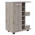 thumbnail image 5 of Spacious Bar Cart with Cabinet and Cubbies | Perfect for Liquor Display in Main Living Space | High - quality Construction, 5 of 6