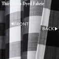 thumbnail image 2 of Lunsy Polyester Kitchen Thick Yarn Dyed Plaid Gingham Half Window Curtains Buffalo Check Short Window Curtain,black,28"x45"x2, 2 of 5