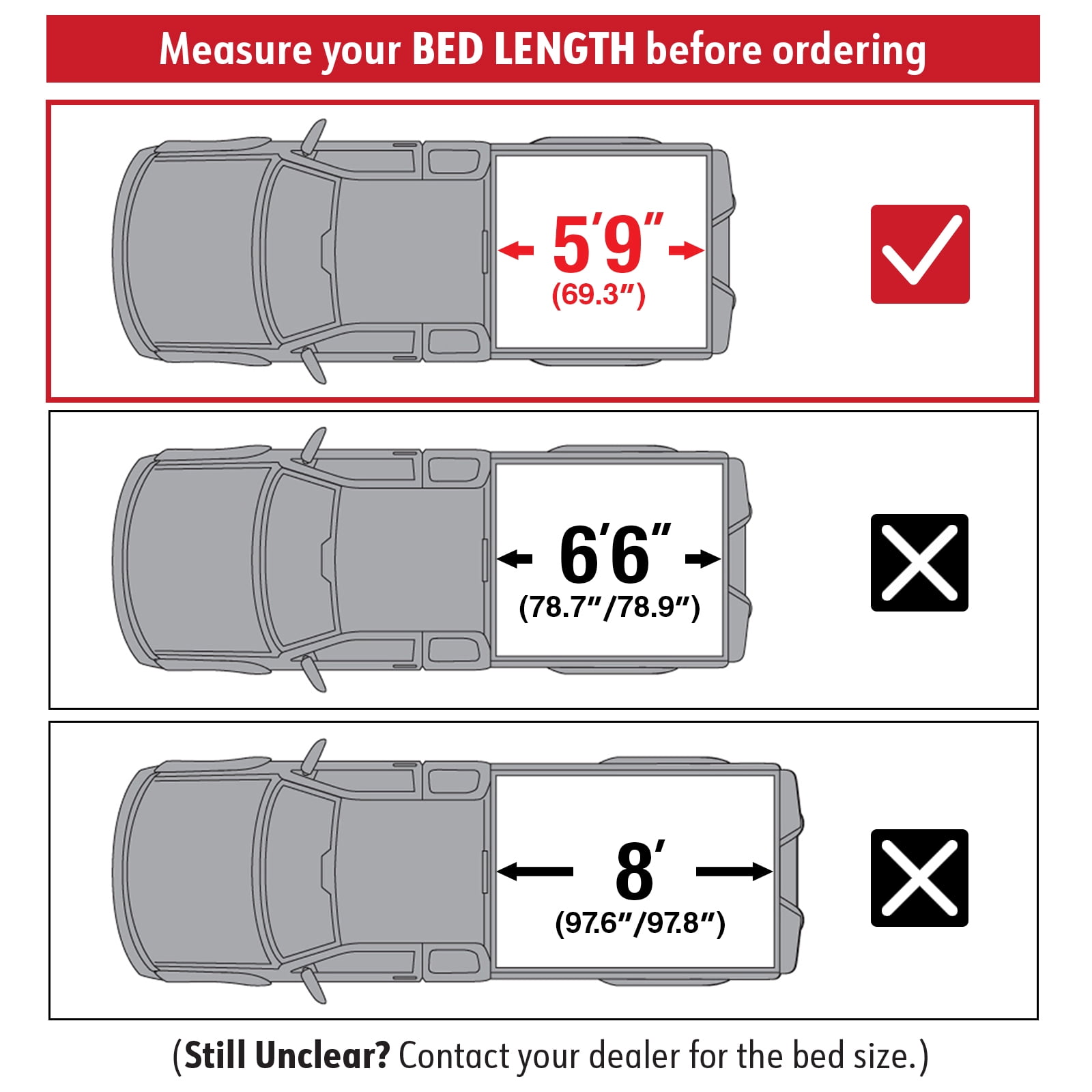 MaxMate Soft Roll-up Truck Bed Tonneau Cover Compatible with 2007-2013 Chevy Silverado GMC Sierra 1500 (NOT FIT 2007 Classic) | 5'9" (69") Bed | TCC169003