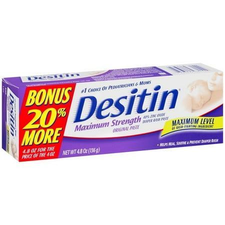 Desitin Maximum Strength Original Diaper Rash Paste, 4.8 oz
