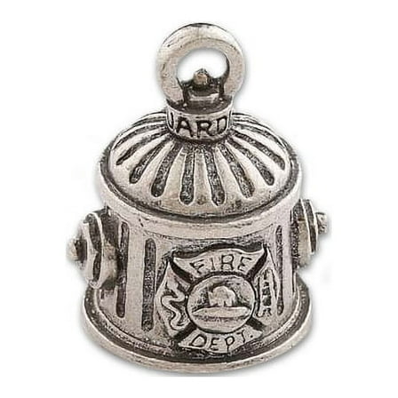 Guardian Bell, Metal, Fire Department, Fire Hydrant, Motorcycle Rider, Biker, Good Luck Bell, .75" x 1"