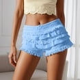 thumbnail image 2 of Women's Tiered Lace Ruffle Shorts Summer Comfy Layered Sexy Frilly Underwear Casual Cute Pantloons, 2 of 2