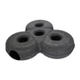 thumbnail image 2 of Flynix Cat Tunnel Bed Scratcher Exercising Zipper Detachable Washable Home Cat Cave Deep Gray, 2 of 9