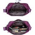 thumbnail image 4 of Bolso bandolera de tela Oxford de nailon (púrpura), bolso mensajero informal de lona para mujer, bolso bandolera impermeable de un hombro para mujer, 4 of 5
