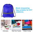 thumbnail image 6 of REGALWOVEN Polyester Drawstring Bag Reflective Cinch Sack for Gym Sports Blue, 6 of 7