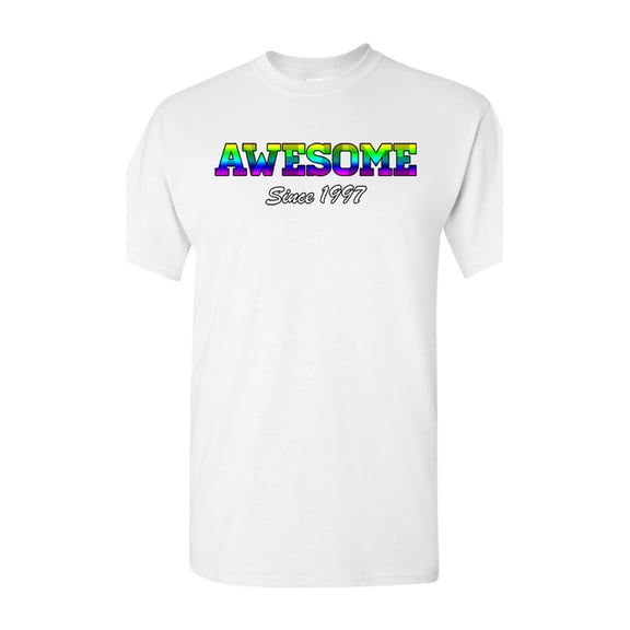 Awesome Since 1997 Colorful Gift Novelty DT Adult T-Shirt Tee