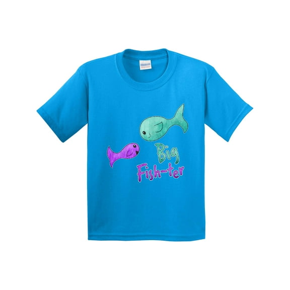 Inktastic Big Fish-ter Cute Fish Sisters Youth T-Shirt