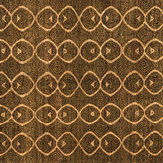 Ahgly Company Indoor Square Abstract Orange Modern Area Rugs, 3' Square