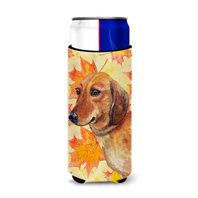"Treasures Dachshund Fall - Abrazador decorativo para latas, delgado, multicolor" Caroline's Treasures BB9913MUK