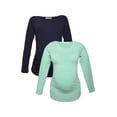 thumbnail image 5 of LVMA2300 - 2 Pack - 100% premium Cotton - Women Long Sleeve Maternity T-Shirt, 5 of 18