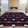 thumbnail image 2 of Design&I 4'x6' Ultra Soft Area Rug, Cd Record Retro Disc Grid Interlocking Soundwave Music Vinyl Refined Structured None Fluffy Washable Non Shedding for Bedroom Living Room Home Office, 2 of 7