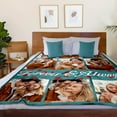 thumbnail image 4 of Custom Blanket with Photo Text, Personalized Flannel Throw Blanket, Customized Blanket Using My Own Photos, Birthday Christmas Wedding Gifts for Mom Dad Friends Sister - 4 Size (1 Photo-1), 4 of 6