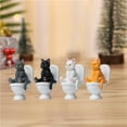 thumbnail image 4 of 2x 4 Piezas Divertidas Figuras de Gatos en El Inodoro Pastel Decoración de Escritorio de Animales, 4 of 8