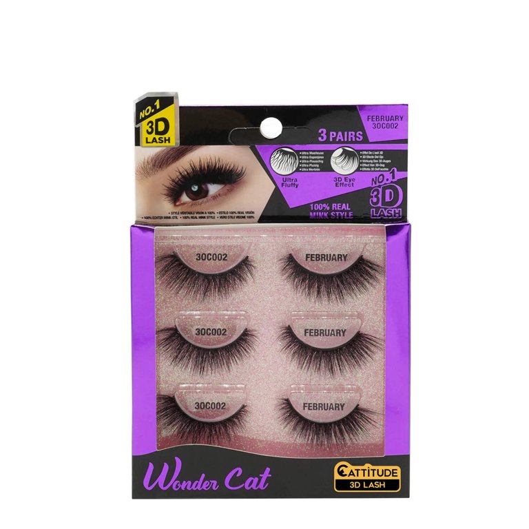 【美品】THE WHALE'S EYELASH EBIN 3D Lashes- Wonder Cat - Walmart.com