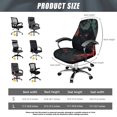 thumbnail image 7 of POLERO Stretch One Piece High Back Office Chair Slipcover, Black Cat Red Rose Elastic Brushed Fabric Chair Covers for Workspace Gaming, 7 of 7
