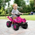 thumbnail image 2 of Qaba Quad pour Enfants 6V avec Musique, avant, pour Tout-Petits de 2 à 6 Ans, Rose, 2 of 10