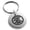 Silver, variant on Stainless Steel Three-Tiered Pine Kamon Crest Engraved Small Medallion Circle Charm Keychain Keyring