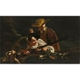 thumbnail image 2 of Workshop of Giovanni Battista Piazzetta 14x10 Gold Ornate Wood Frame and Double Matted Museum Art Print Titled - Young Hunters with a Dog, 2 of 4
