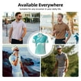 thumbnail image 6 of Daiia Teal Turquoise 1 Pattern Men’s Polo Shirts,Solid Deck Shirt,Classic Fit, Breathable Cotton Polo for Casual and Sport Wear-4X-Large, 6 of 7