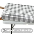 thumbnail image 2 of Mantel rectangular Smiry para pícnic, impermeable, 180 x 75 cm, color blanco y gris, 2 of 8